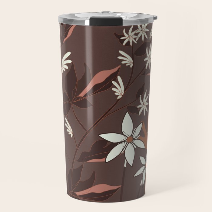 Floral Mocha 3 Travel Mug Gallery Image 1