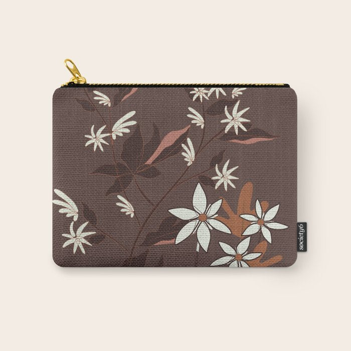 Floral Mocha 3 Carry All Pouch Gallery Image 1