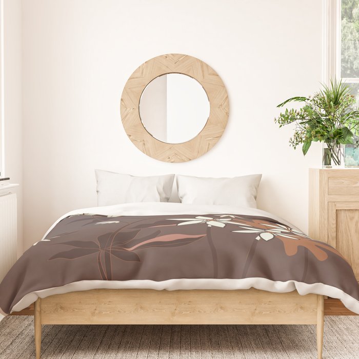 Floral Mocha 3 Duvet Cover Gallery Image 3