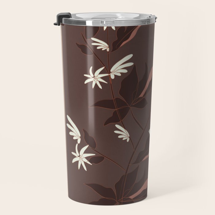 Floral Mocha 3 Travel Mug Gallery Image 3