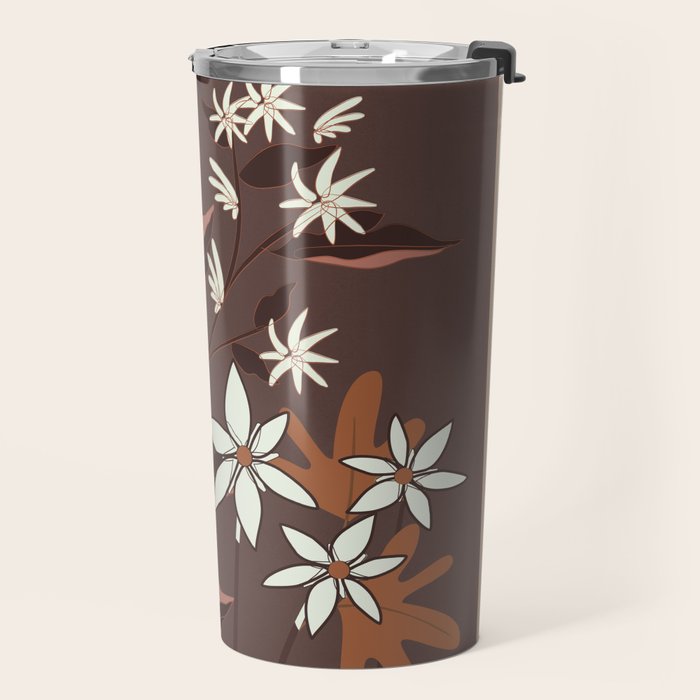 Floral Mocha 3 Travel Mug Gallery Image 2