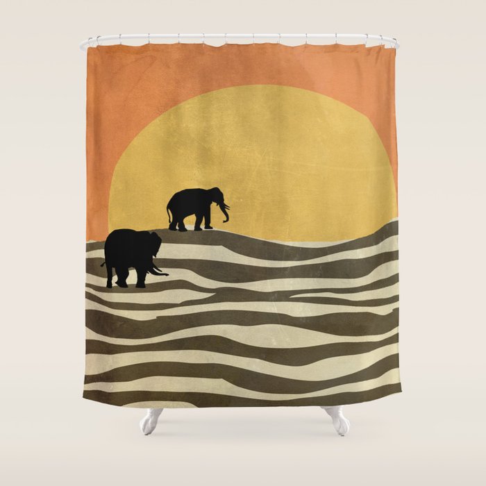 African Sunset Shower Curtain Gallery Image 1