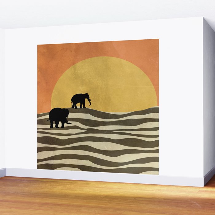 African Sunset Wall Mural Gallery Image 2