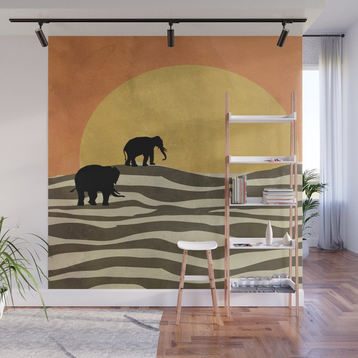 African Sunset Wall Mural Gallery Image 1