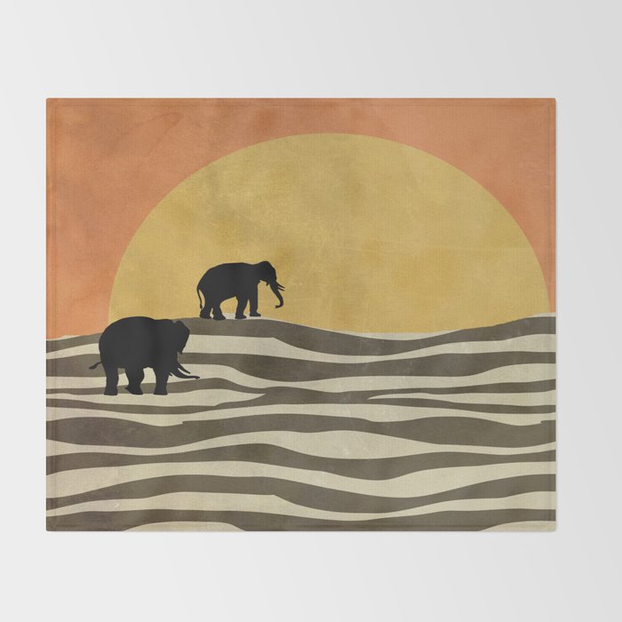 African Sunset Throw Blanket Gallery Image 2