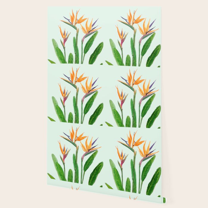 bird of paradise flower painting Wallpaper Gallery Image 2