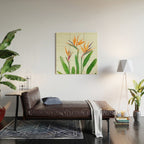 bird of paradise flower painting Wood Wall Art Gallery Image 2