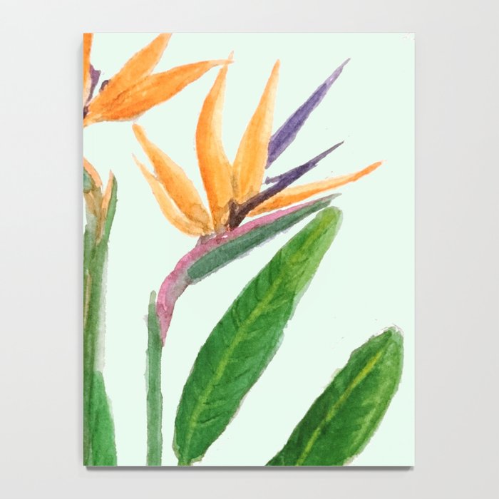 bird of paradise flower painting Notebook Gallery Image 4