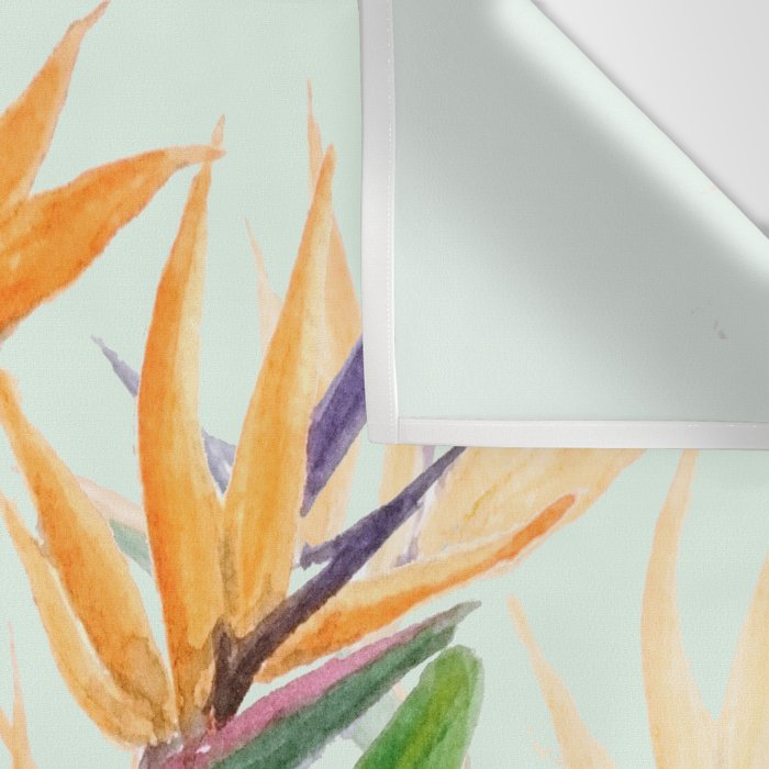 bird of paradise flower painting Wall Tapestry Gallery Image 3