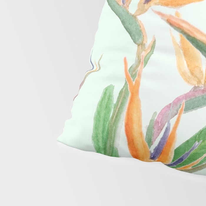 bird of paradise flower painting Pillow Sham Gallery Image 4