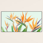 bird of paradise flower painting Desk Mat Gallery Image 3