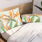 bird of paradise flower painting Pillow Sham Gallery Image 2