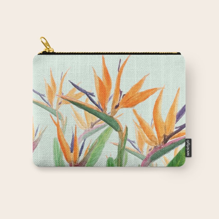 bird of paradise flower painting Carry All Pouch Gallery Image 1