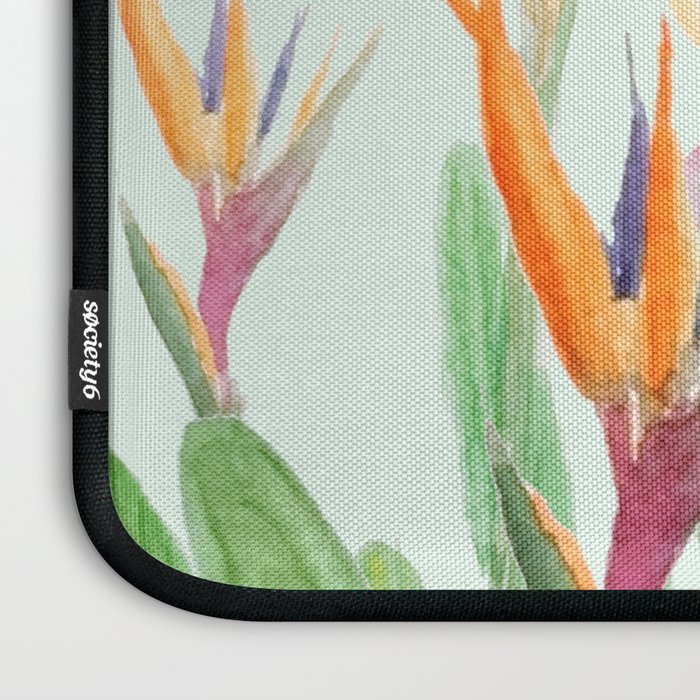 bird of paradise flower painting Laptop Sleeve Gallery Image 3