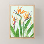 bird of paradise flower painting Mini Art Print Gallery Image 1