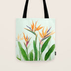 bird of paradise flower painting Tote Bag Gallery Image 1