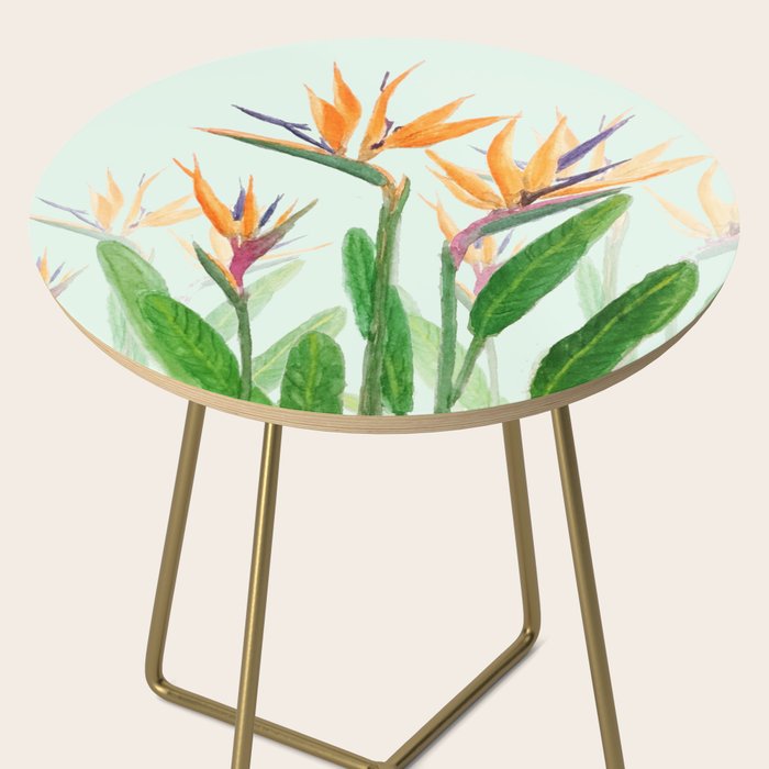 bird of paradise flower painting Side Table Gallery Image 2