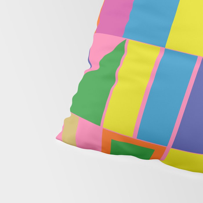 Mid Century Modern Modtastic Fun and Colorful Abstract Geometric Pattern Pillow Sham Gallery Image 4
