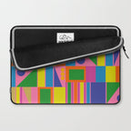 Mid Century Modern Modtastic Fun and Colorful Abstract Geometric Pattern Laptop Sleeve Gallery Image 2