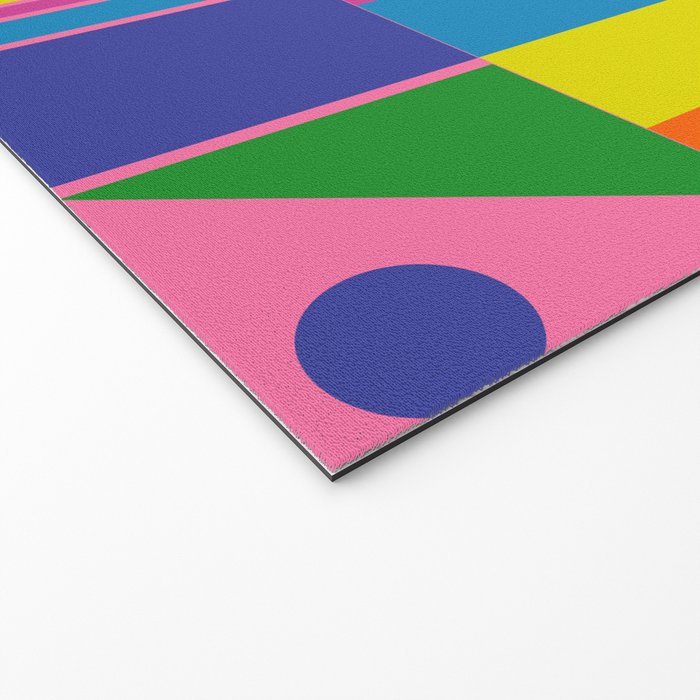 Mid Century Modern Modtastic Fun and Colorful Abstract Geometric Pattern Welcome Mat Gallery Image 2