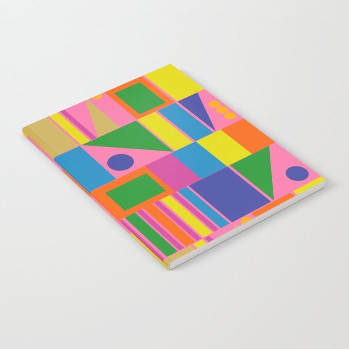 Mid Century Modern Modtastic Fun and Colorful Abstract Geometric Pattern Notebook Gallery Image 2