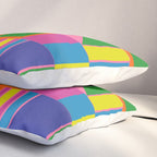 Mid Century Modern Modtastic Fun and Colorful Abstract Geometric Pattern Pillow Sham Gallery Image 3