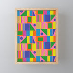 Mid Century Modern Modtastic Fun and Colorful Abstract Geometric Pattern Mini Art Print Gallery Image 1
