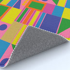 Mid Century Modern Modtastic Fun and Colorful Abstract Geometric Pattern Rug Gallery Image 4