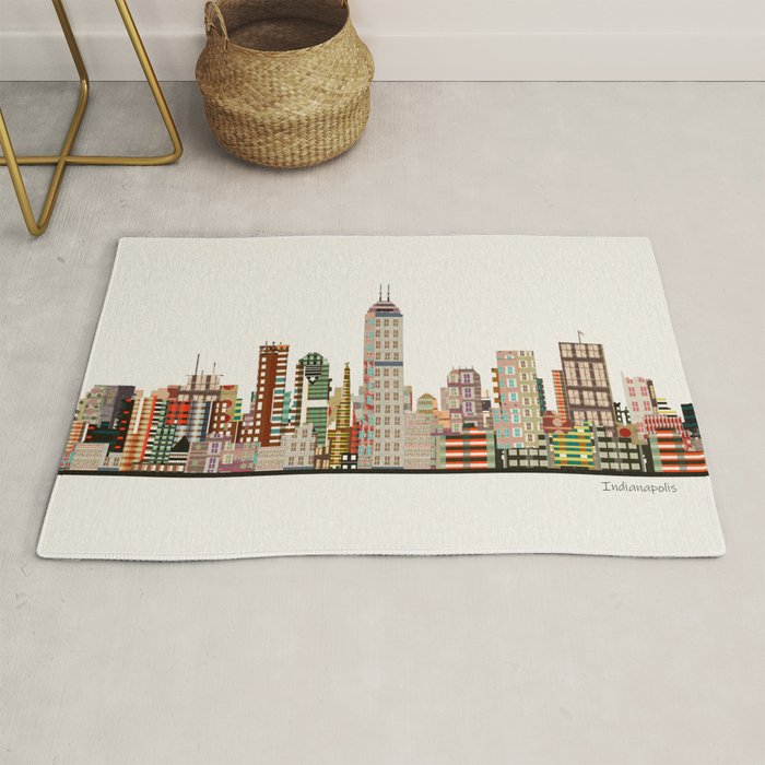 indianapolis indiana skyline Rug Gallery Image 1