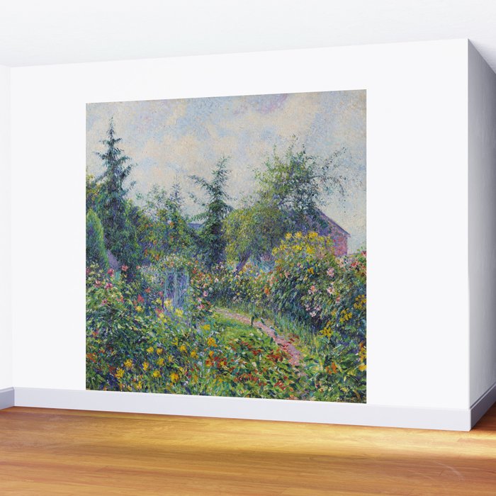 Camille Pissarro Garden and Chicken Coop at Octave Mirbeau's, Les Damps still life portrait painting Wall Mural Gallery Image 2
