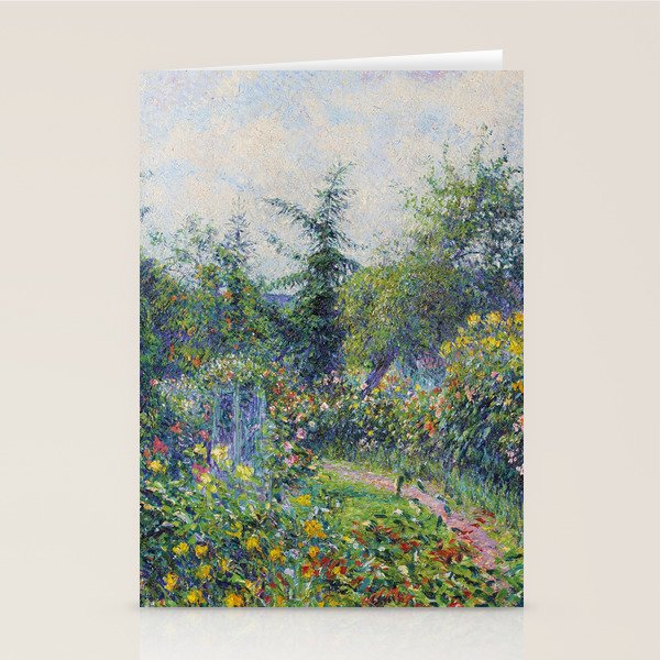 Camille Pissarro Garden and Chicken Coop at Octave Mirbeau's, Les Damps still life portrait painting Stationery Card Gallery Image 1
