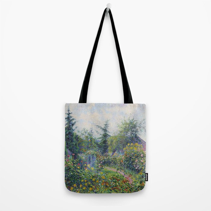 Camille Pissarro Garden and Chicken Coop at Octave Mirbeau's, Les Damps still life portrait painting Tote Bag Gallery Image 2