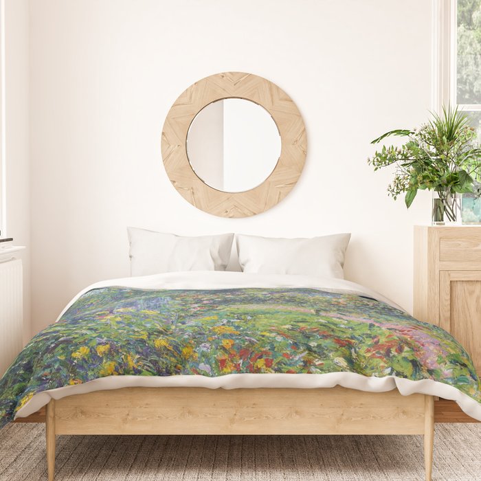 Camille Pissarro Garden and Chicken Coop at Octave Mirbeau's, Les Damps still life portrait painting Duvet Cover Gallery Image 3