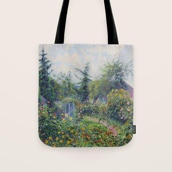 Camille Pissarro Garden and Chicken Coop at Octave Mirbeau's, Les Damps still life portrait painting Tote Bag Gallery Image 1