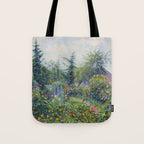 Camille Pissarro Garden and Chicken Coop at Octave Mirbeau's, Les Damps still life portrait painting Tote Bag Gallery Image 1