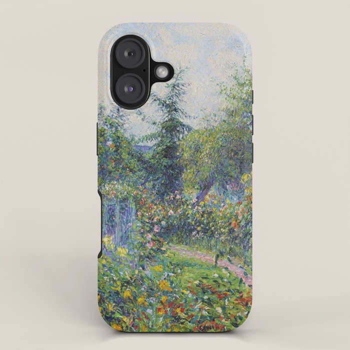 Camille Pissarro Garden and Chicken Coop at Octave Mirbeau's, Les Damps still life portrait painting iPhone Case Gallery Image 1