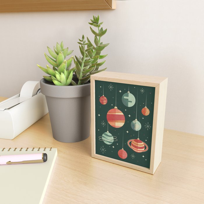 Joy to the Universe (on Green) Mini Art Print Gallery Image 2