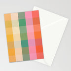 Rainbow Plaid Colorful Check Pattern Stationery Card Gallery Image 2