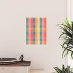 Rainbow Plaid Colorful Check Pattern Poster Gallery Image 2