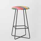 Rainbow Plaid Colorful Check Pattern Stool Gallery Image 1