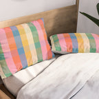 Rainbow Plaid Colorful Check Pattern Pillow Sham Gallery Image 2