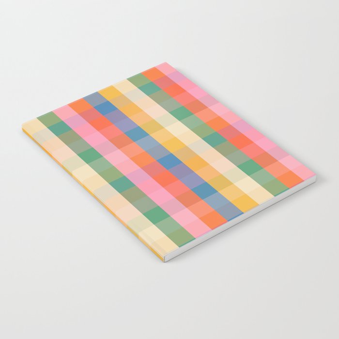 Rainbow Plaid Colorful Check Pattern Notebook Gallery Image 1