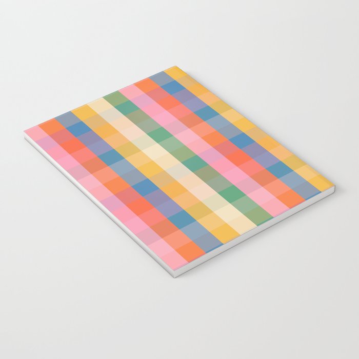 Rainbow Plaid Colorful Check Pattern Notebook Gallery Image 3