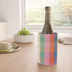 Rainbow Plaid Colorful Check Pattern Wine Chiller Gallery Image 4