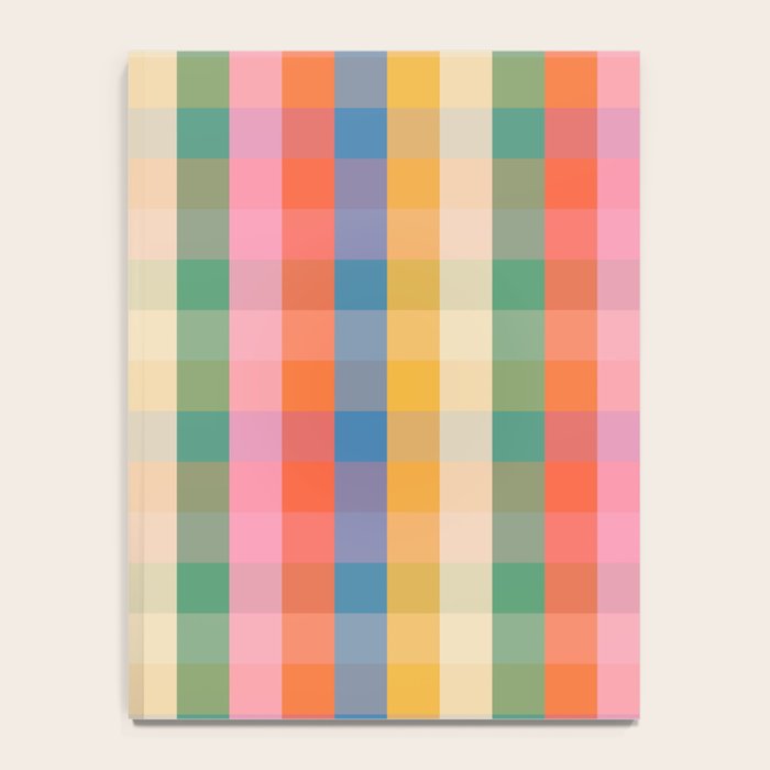 Rainbow Plaid Colorful Check Pattern Notebook Gallery Image 4