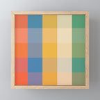 Rainbow Plaid Colorful Check Pattern Mini Art Print Gallery Image 1