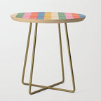 Rainbow Plaid Colorful Check Pattern Side Table Gallery Image 1