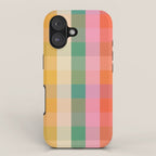 Rainbow Plaid Colorful Check Pattern iPhone Case Gallery Image 1