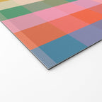 Rainbow Plaid Colorful Check Pattern Welcome Mat Gallery Image 2