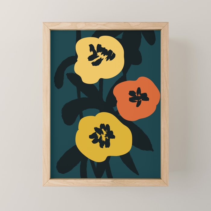 Midnight Flowers Mini Art Print Gallery Image 1
